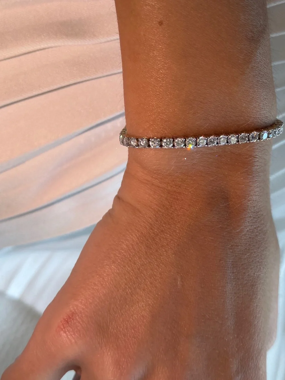 14K Gold Tennis Bracelet with Lab-Grown Diamonds 3,8 mm